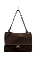 Off-on - Borsa Postina in pelle scamosciata - Moro