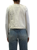 Initial - Gilet con ricami - Burro