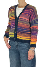 Off-on - Cardigan multicolore - Giallo / blu