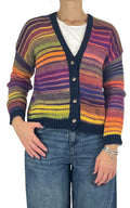Off-on - Cardigan multicolore - Giallo / blu
