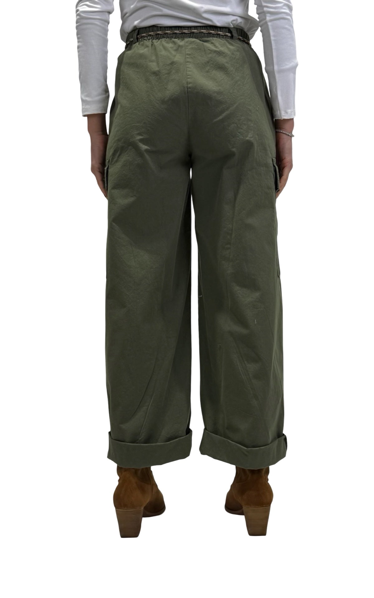 Susymix - Pantalone con laccio - Verde salvia