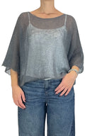 Initial - Maglia mohair over - Grigio