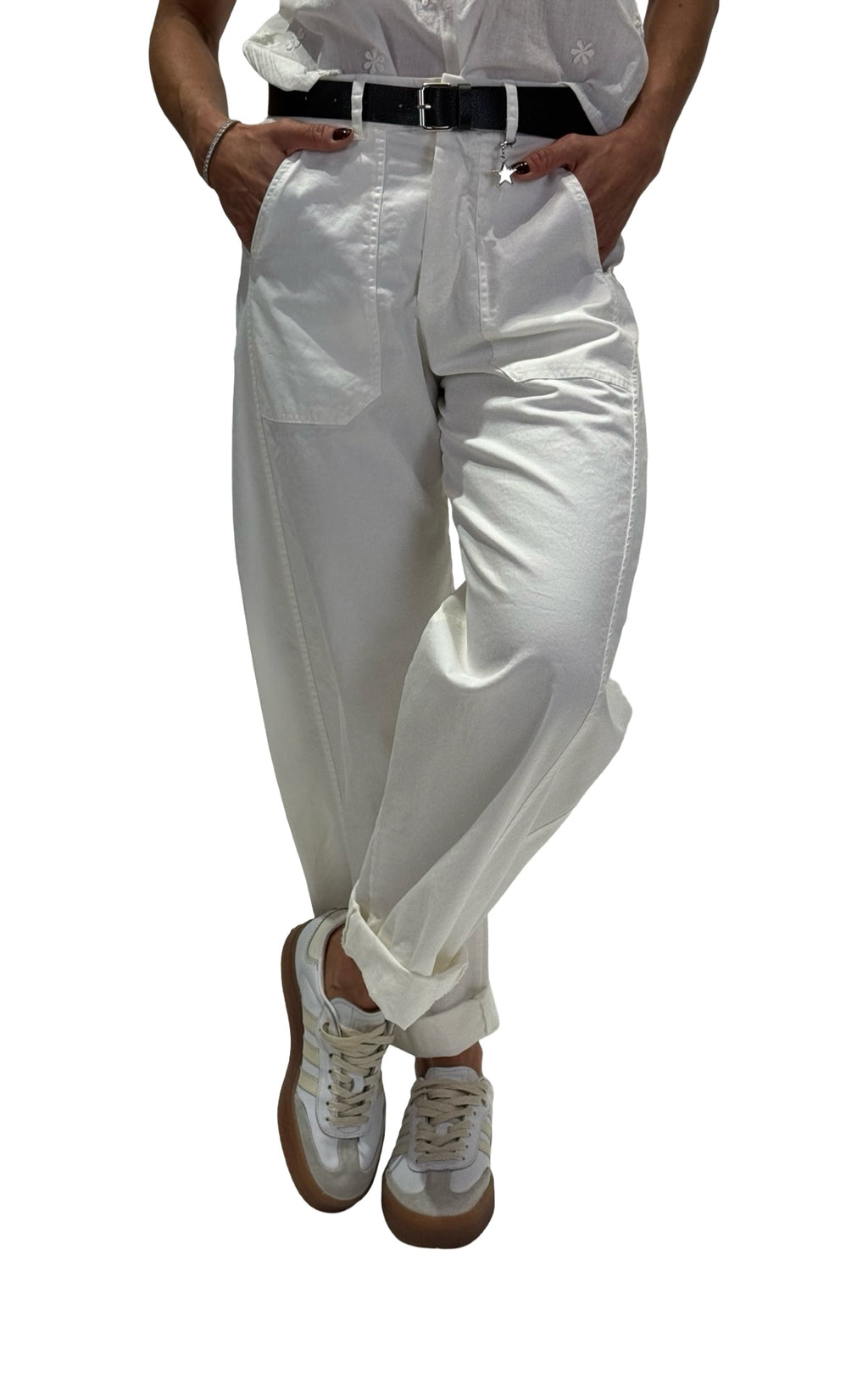Susymix - Pantalone ovetto con elastico - Latte