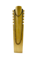 Off-on - Collana lunga con cristalli e sfere bronzo - Rubino