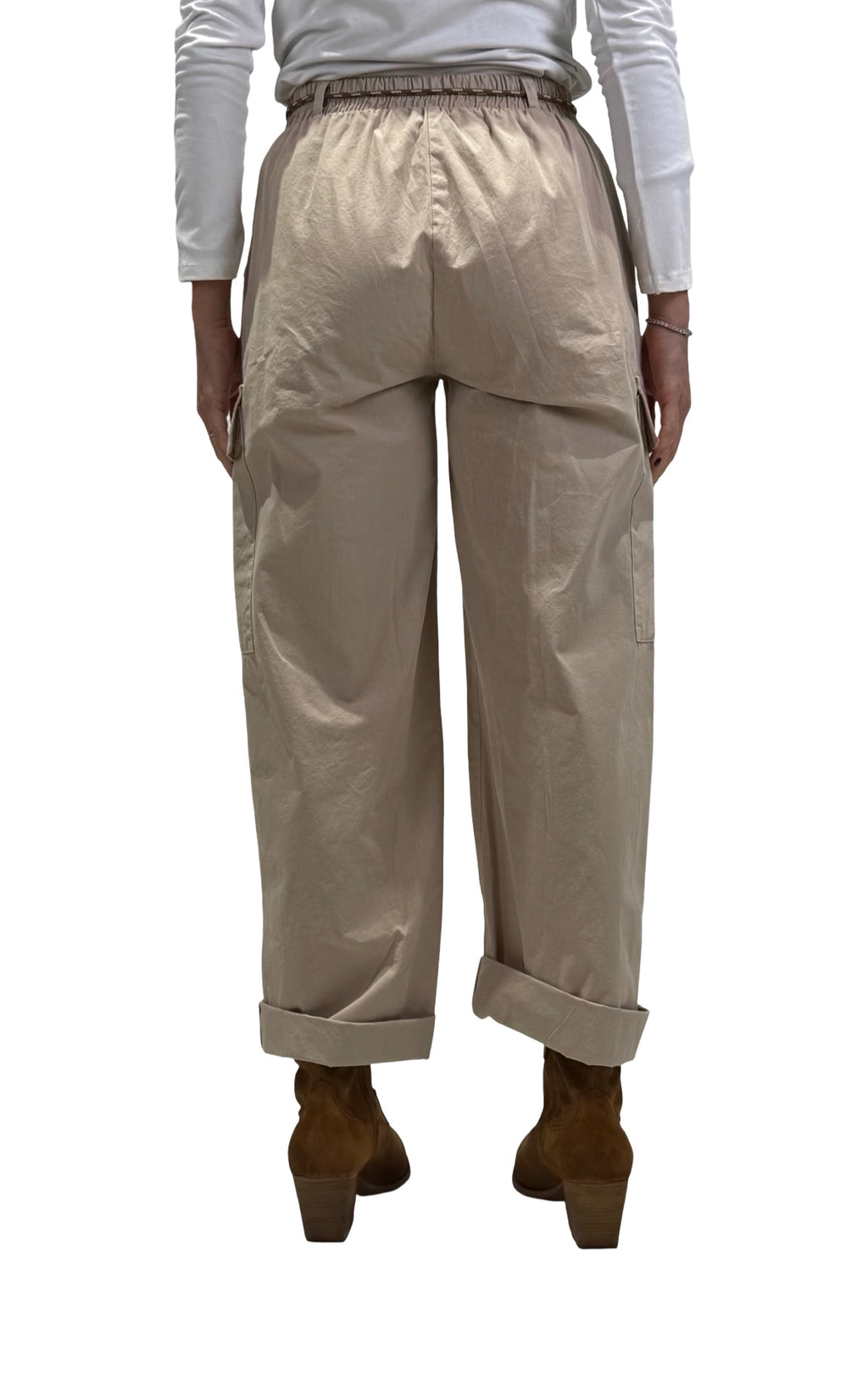 Susymix - Pantalone con laccio - Beige