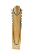 Off-on - Collana lunga con cristalli e sfere argento - Ottanio