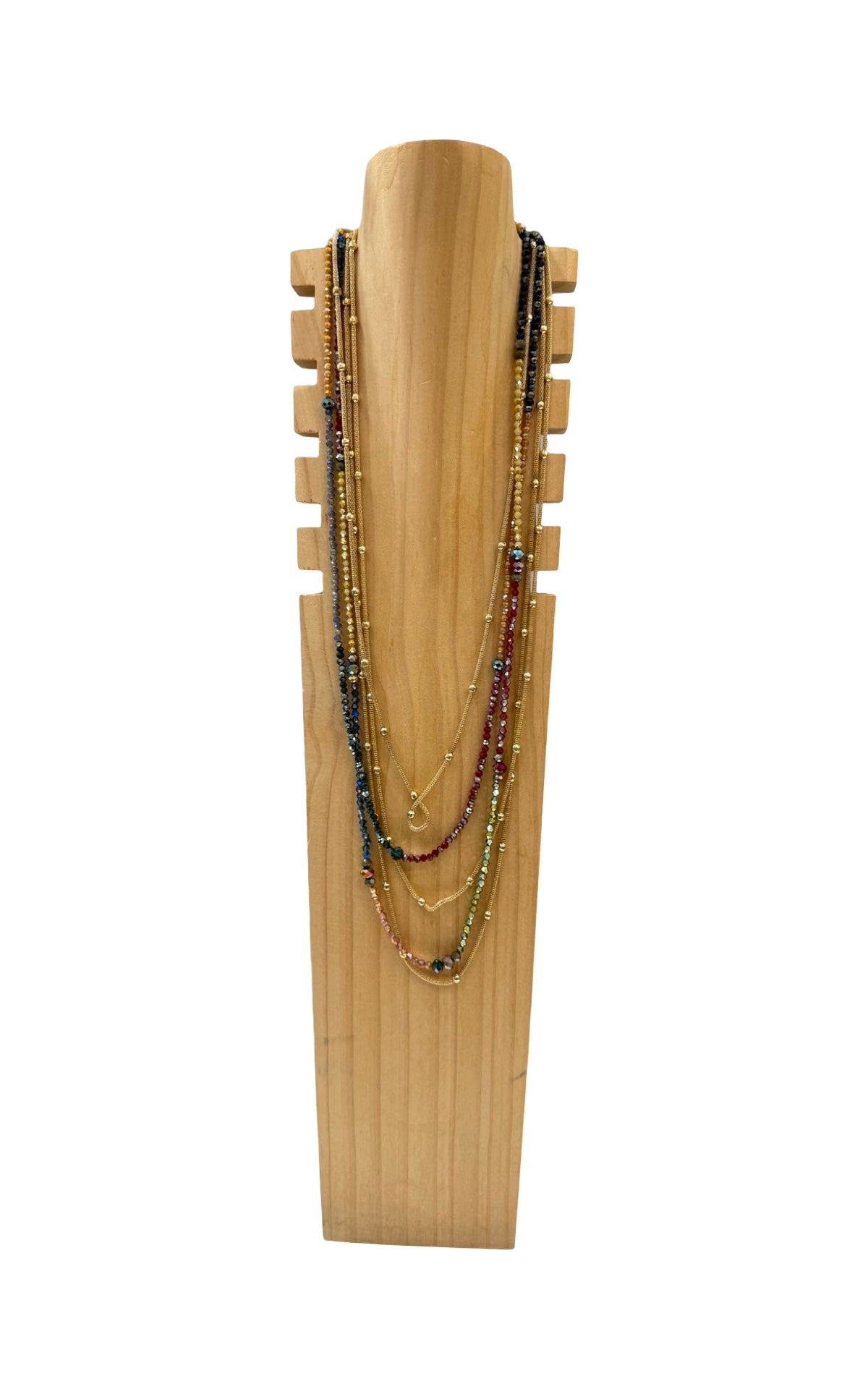 Off-on - Collana multi-filo con sfere dorate - Multicolore