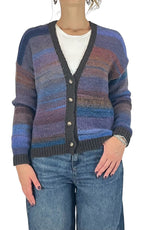 Off-on - Cardigan multicolore - Azzurro / moro