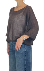 Initial - Maglia mohair over - Moro