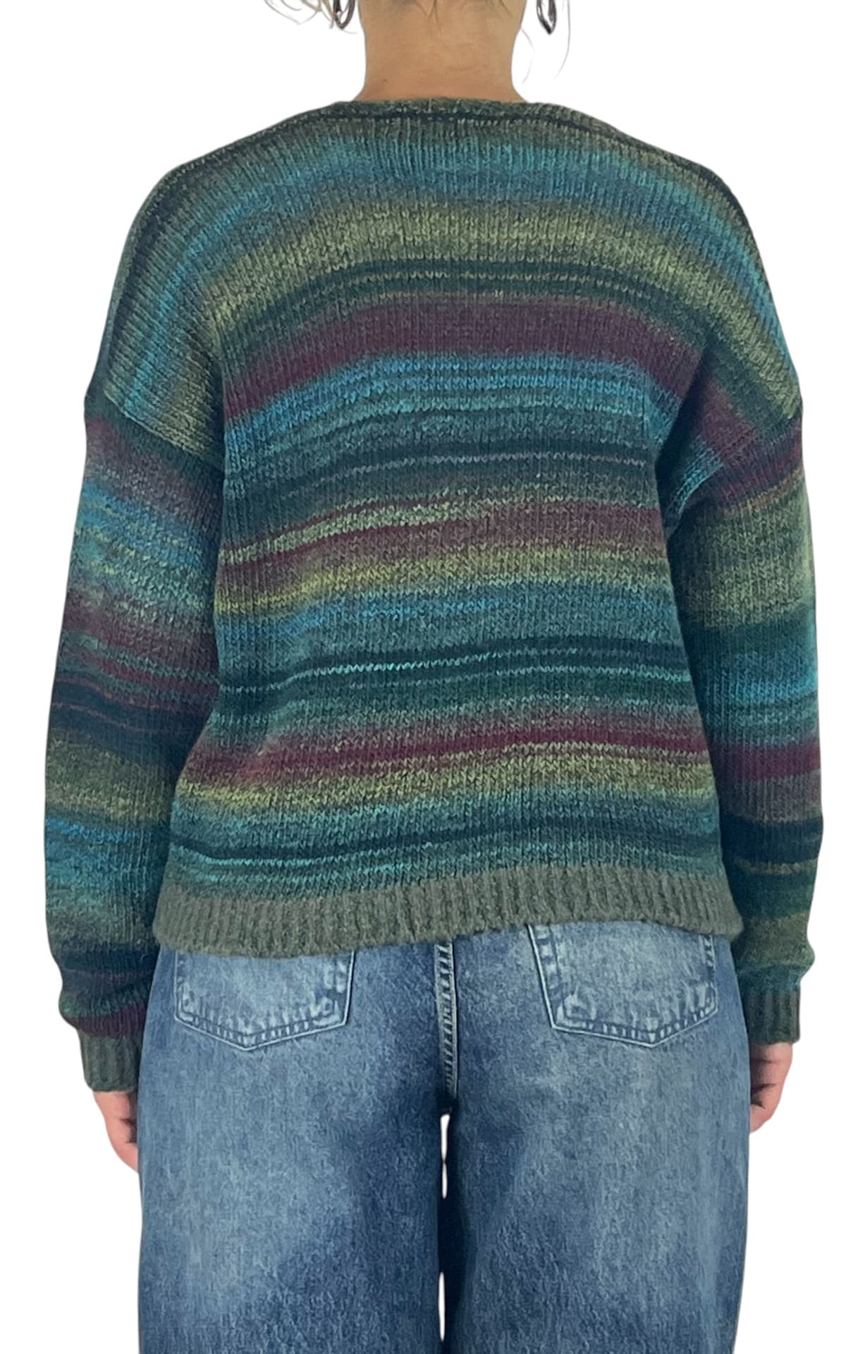 Off-on - Cardigan multicolore - Verde / fico