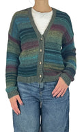 Off-on - Cardigan multicolore - Verde / fico