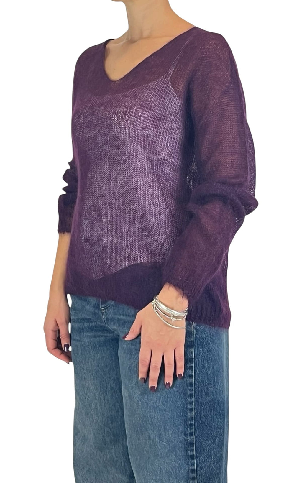 Initial - Maglia mohair over - Barolo