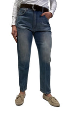 Initial - Jeans boyfriend in denim chiaro - JAMES