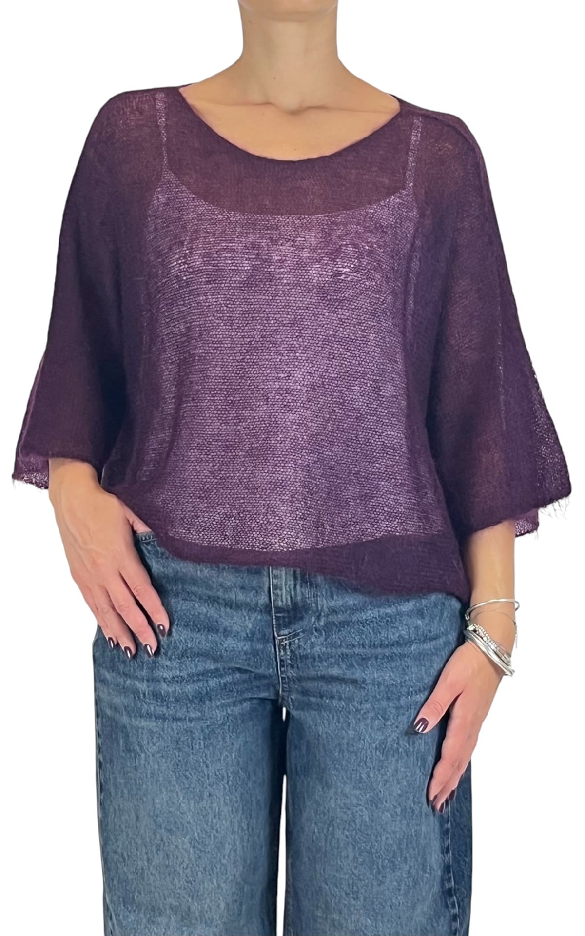 Initial - Maglia mohair over - Barolo