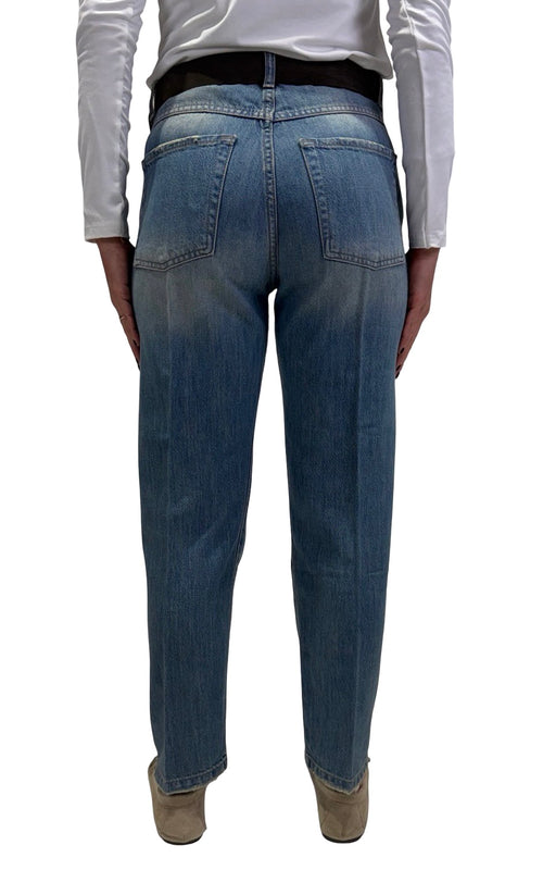 Initial - Jeans boyfriend in denim chiaro - JAMES