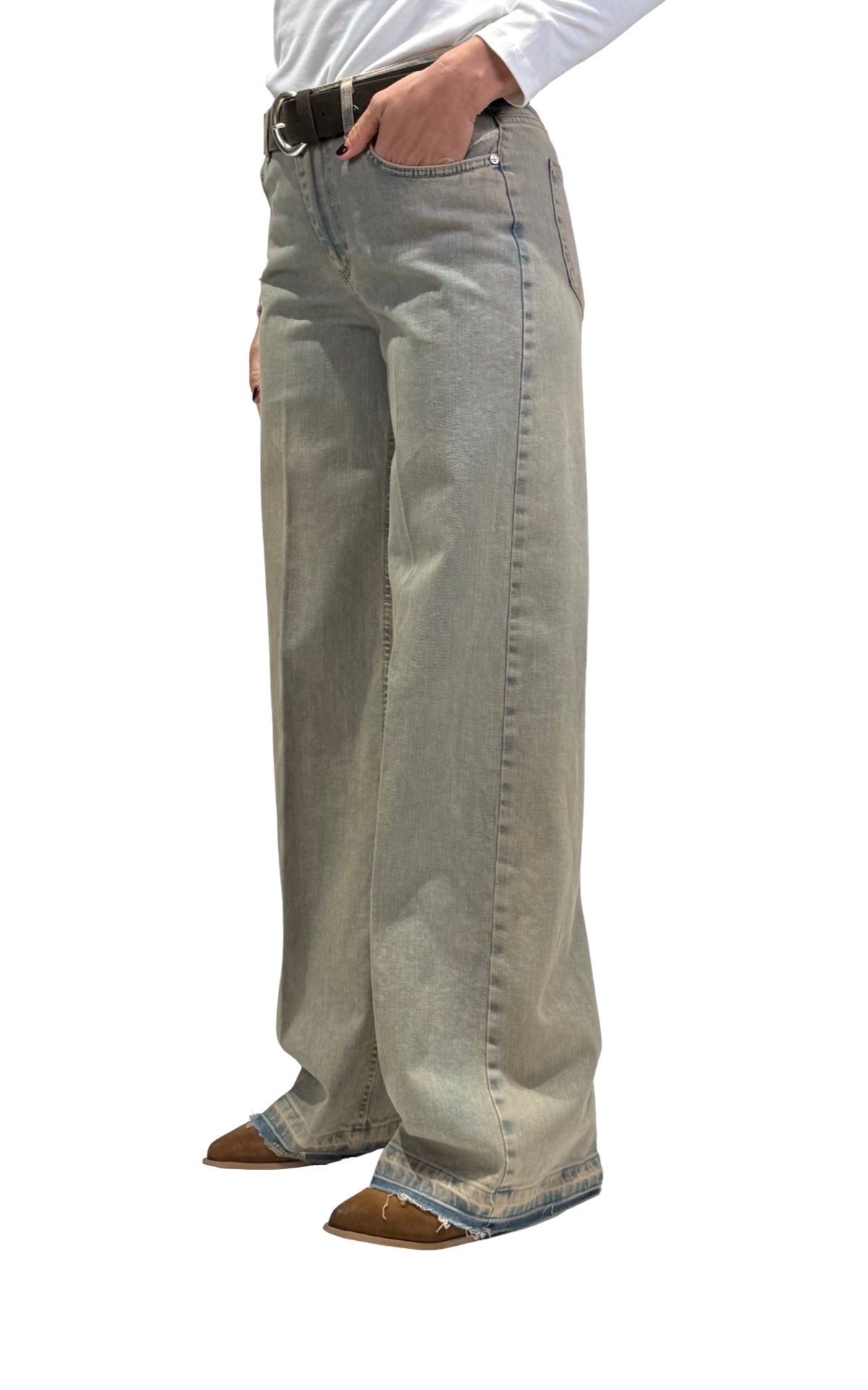 Susymix - Jeans palazzo - Denim sabbiato