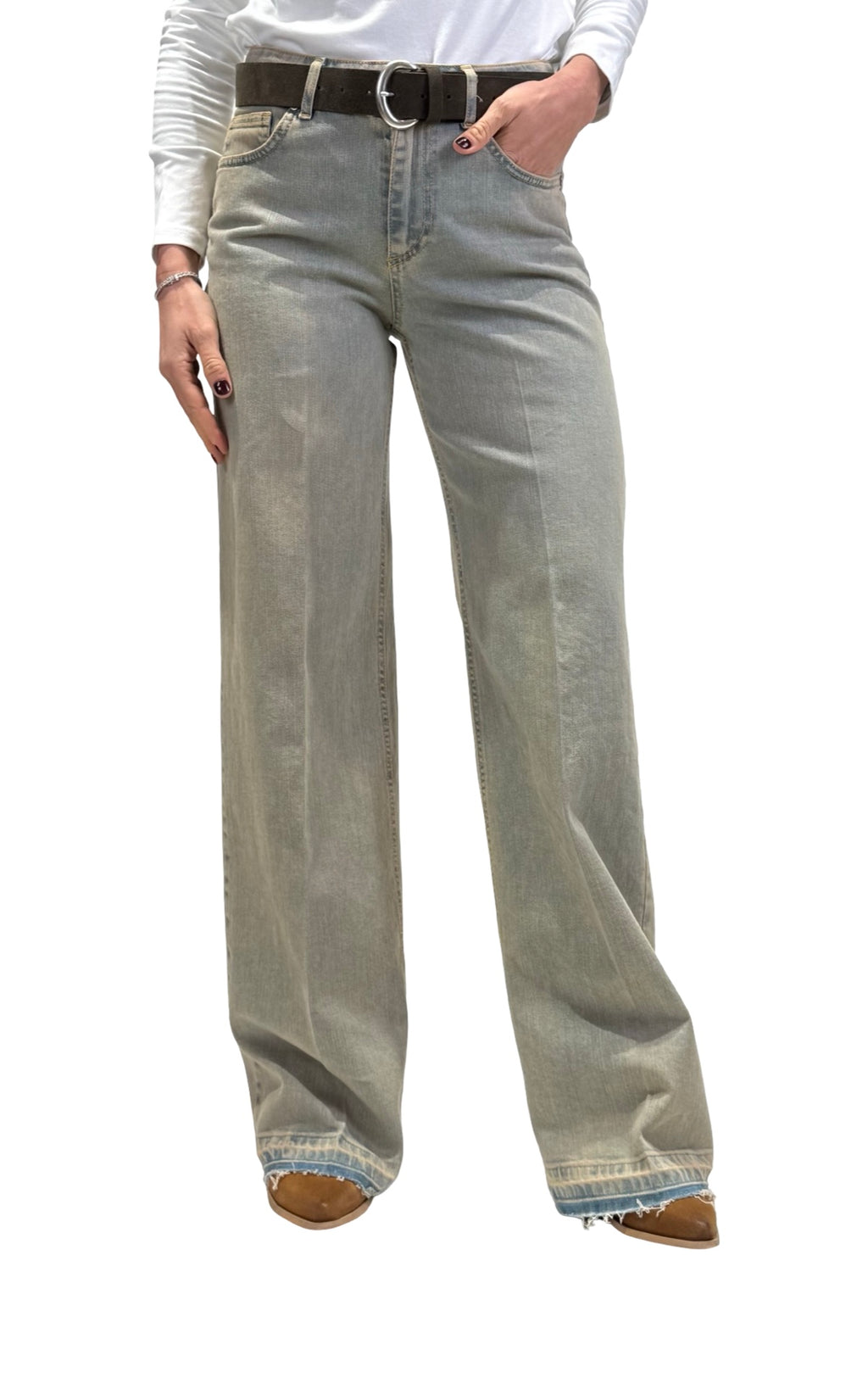 Susymix - Jeans palazzo - Denim sabbiato