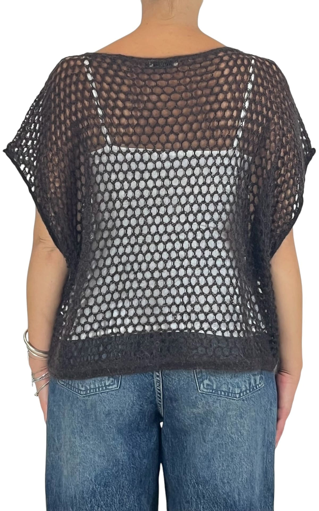 Initial - Maglia traforata - Moro