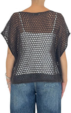 Initial - Maglia traforata - Moro
