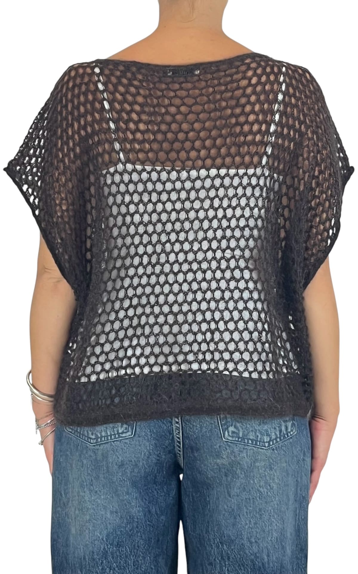 Initial - Maglia traforata - Moro