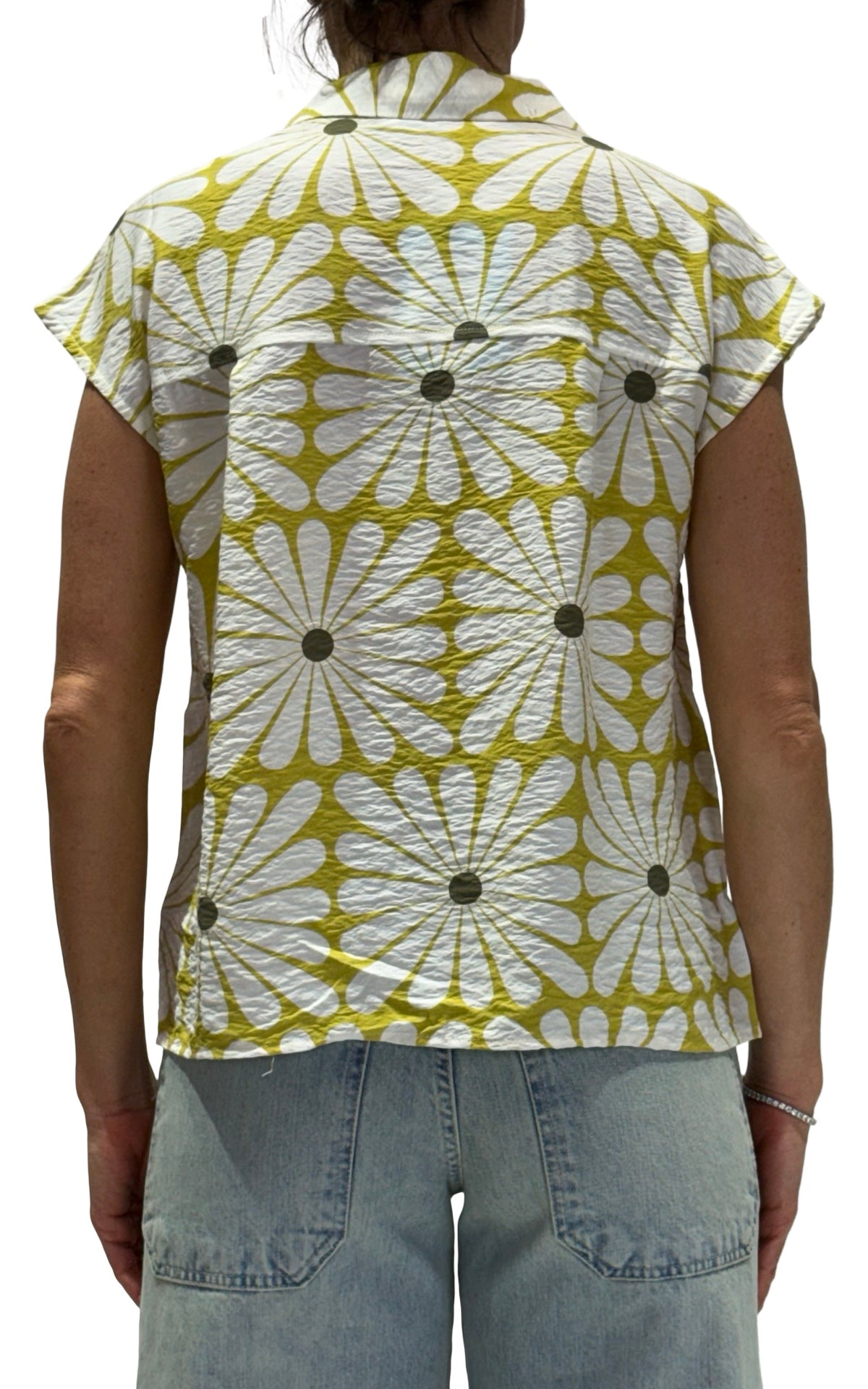 Compañía Fantástica - Camicia fiori - Verde olio/Burro