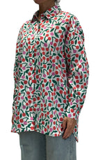 Compañía Fantástica - Camicia ciliegie over - Rosso/Verde