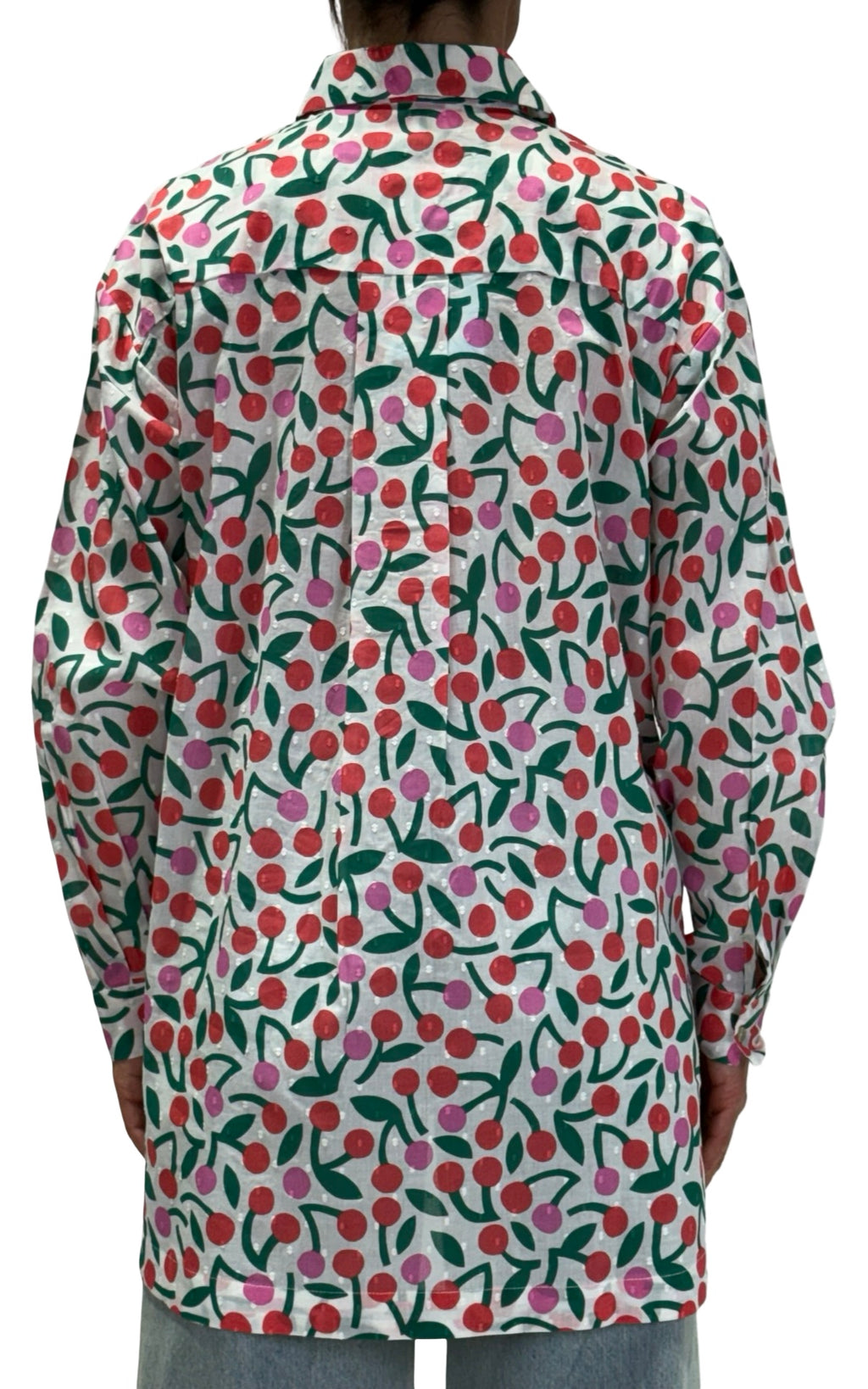 Compañía Fantástica - Camicia ciliegie over - Rosso/Verde