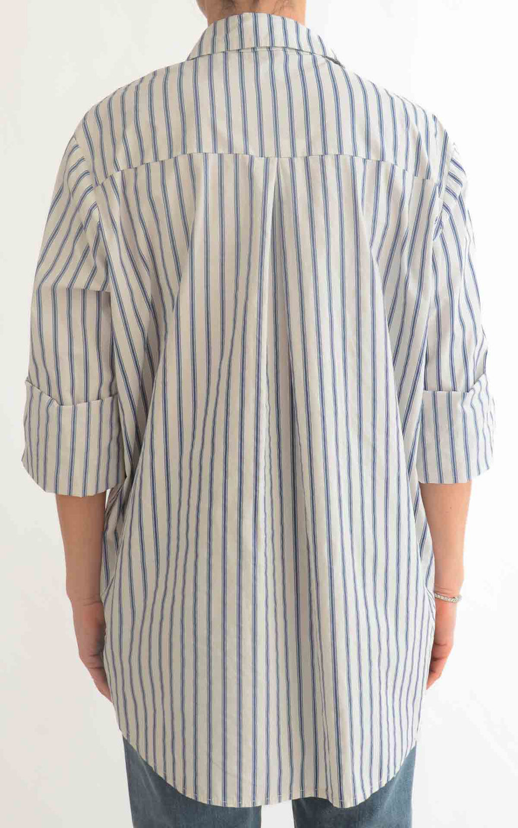 OFF-ON - Camicia over righe - Blu