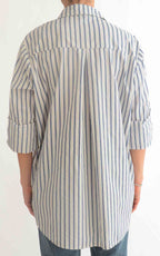 OFF-ON - Camicia over righe - Blu