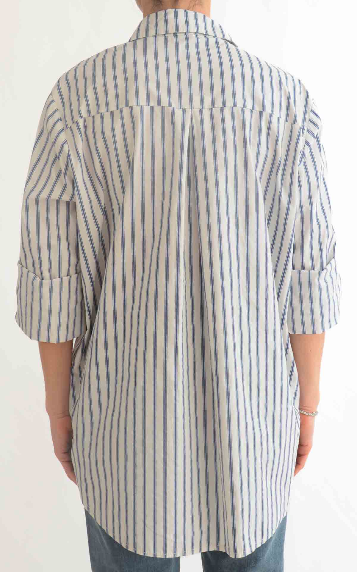 OFF-ON - Camicia over righe - Blu