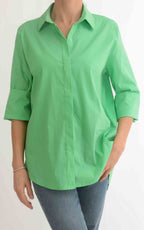 OFF - ON - Camicia over tinta unita - Menta