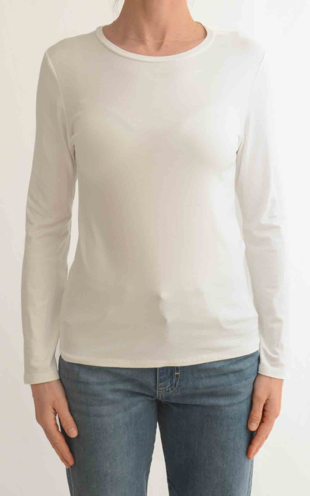 Initial - T-shirt tinta unita - Panna