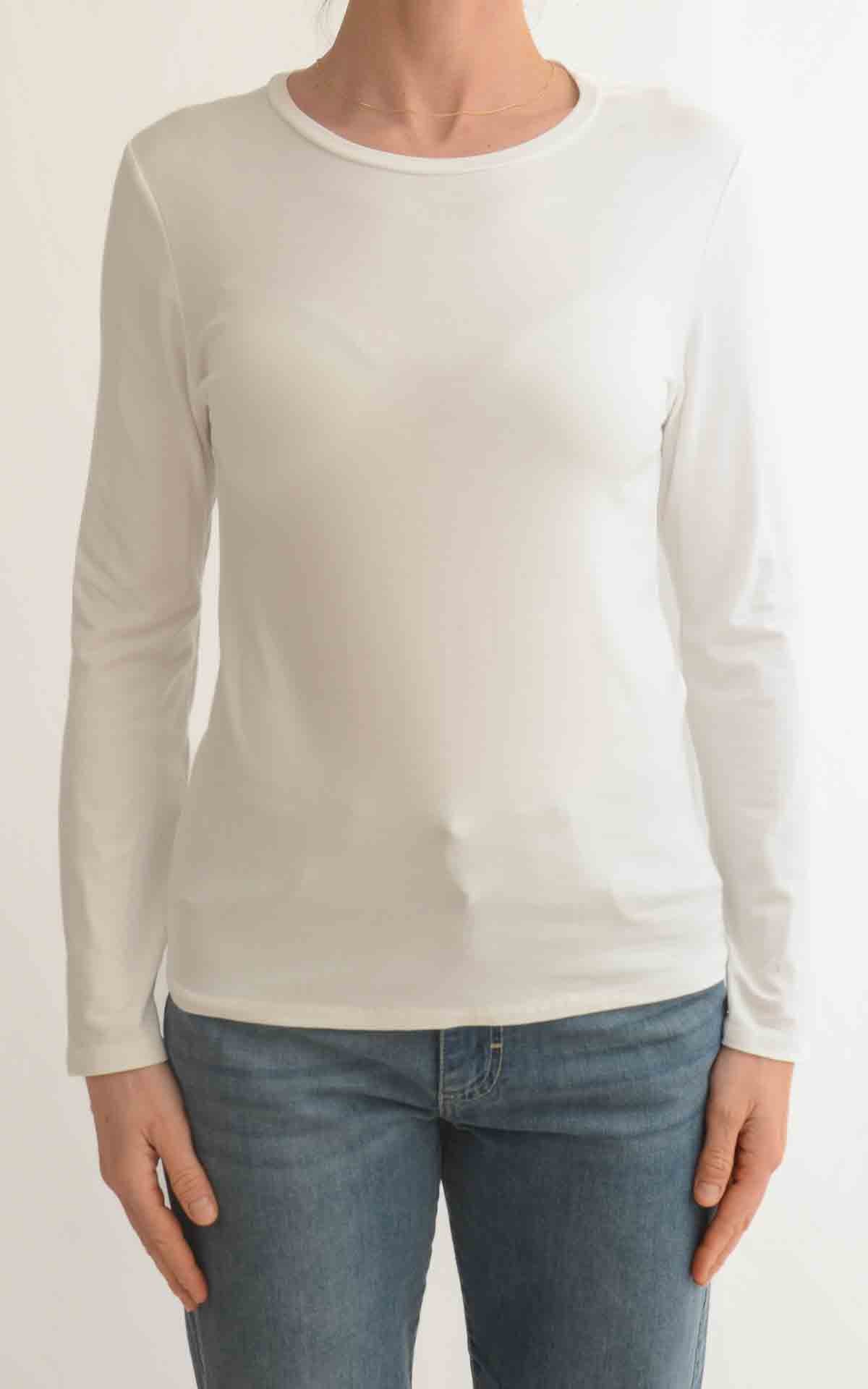 Initial - T-shirt tinta unita - Panna