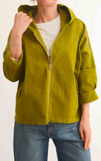 OFF -ON - Giacca cappuccio corta - Verde olio
