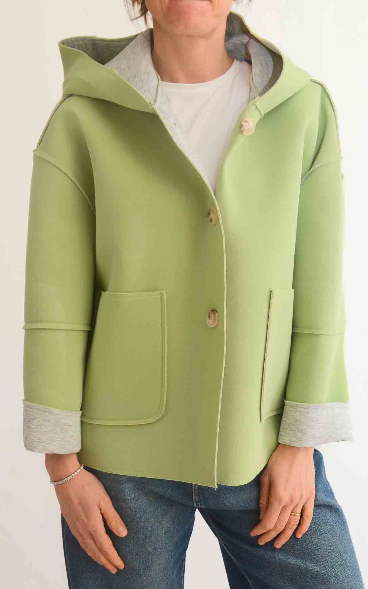 OFF-ON – Giacca in neoprene – Verde mela