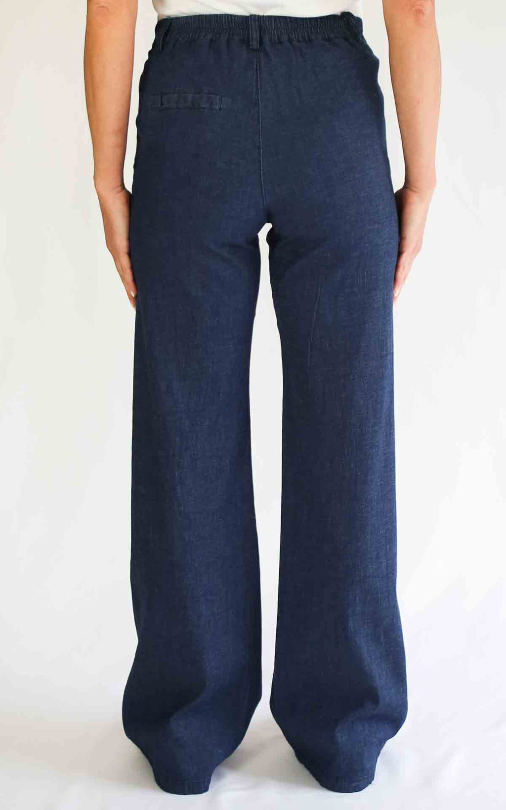 OFF - ON - Jeans palazzo chambray Betty S 26 - Denim scuro