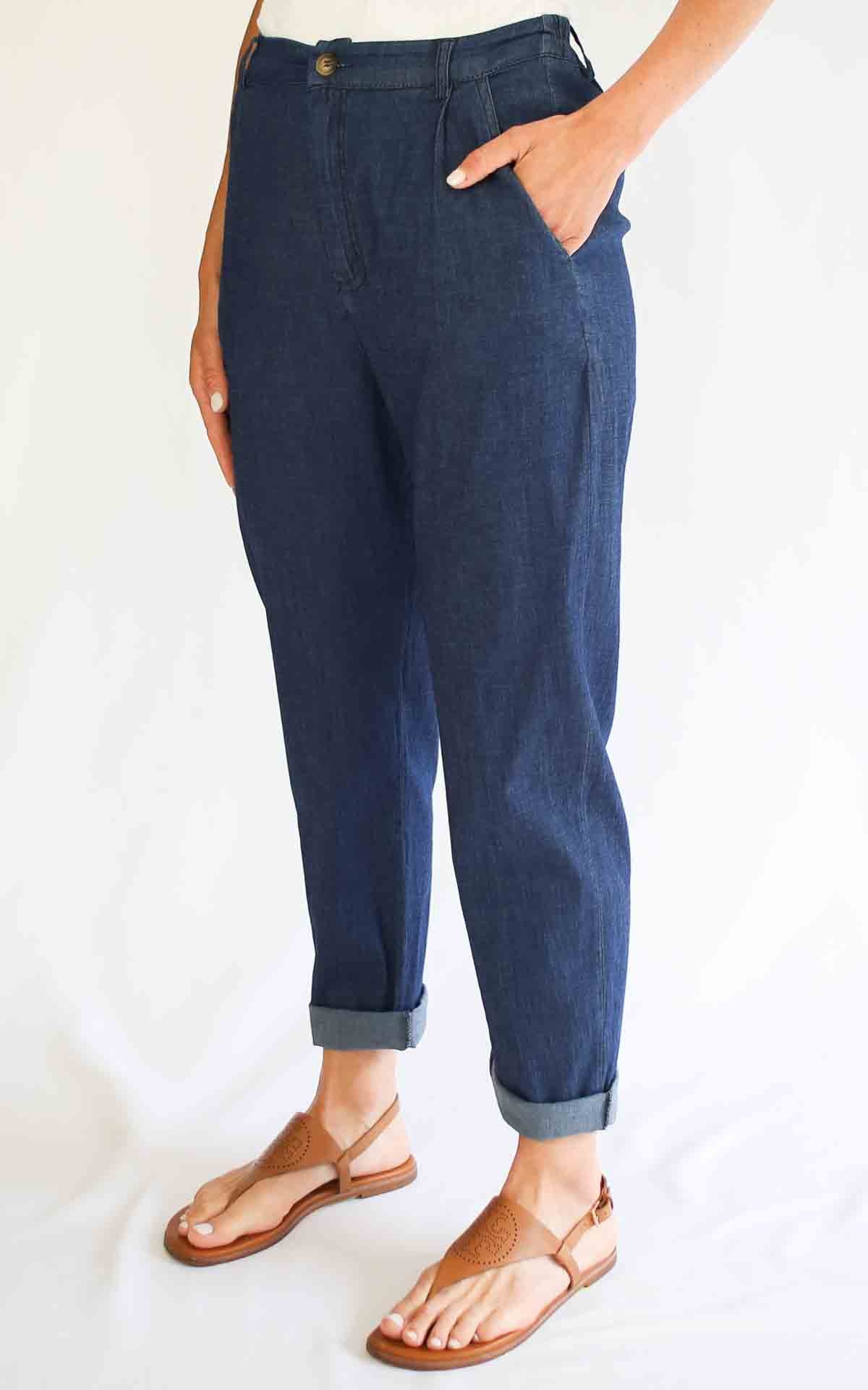 OFF-ON - Jeans boyfriend chambray Joelle S 26 - Denin scuro