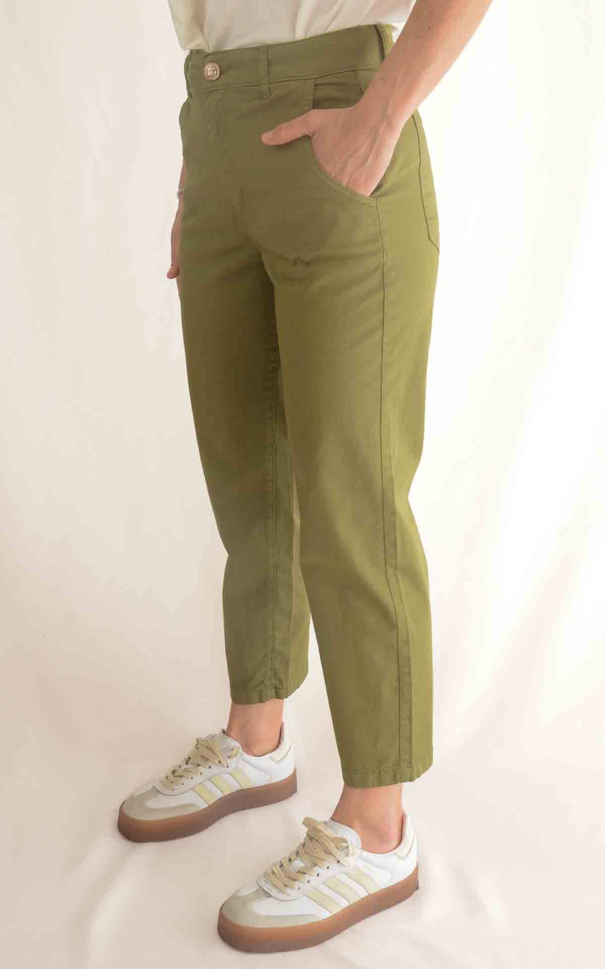 Eco - Pantalone - Pantalone regular bottone gioiello - Verde