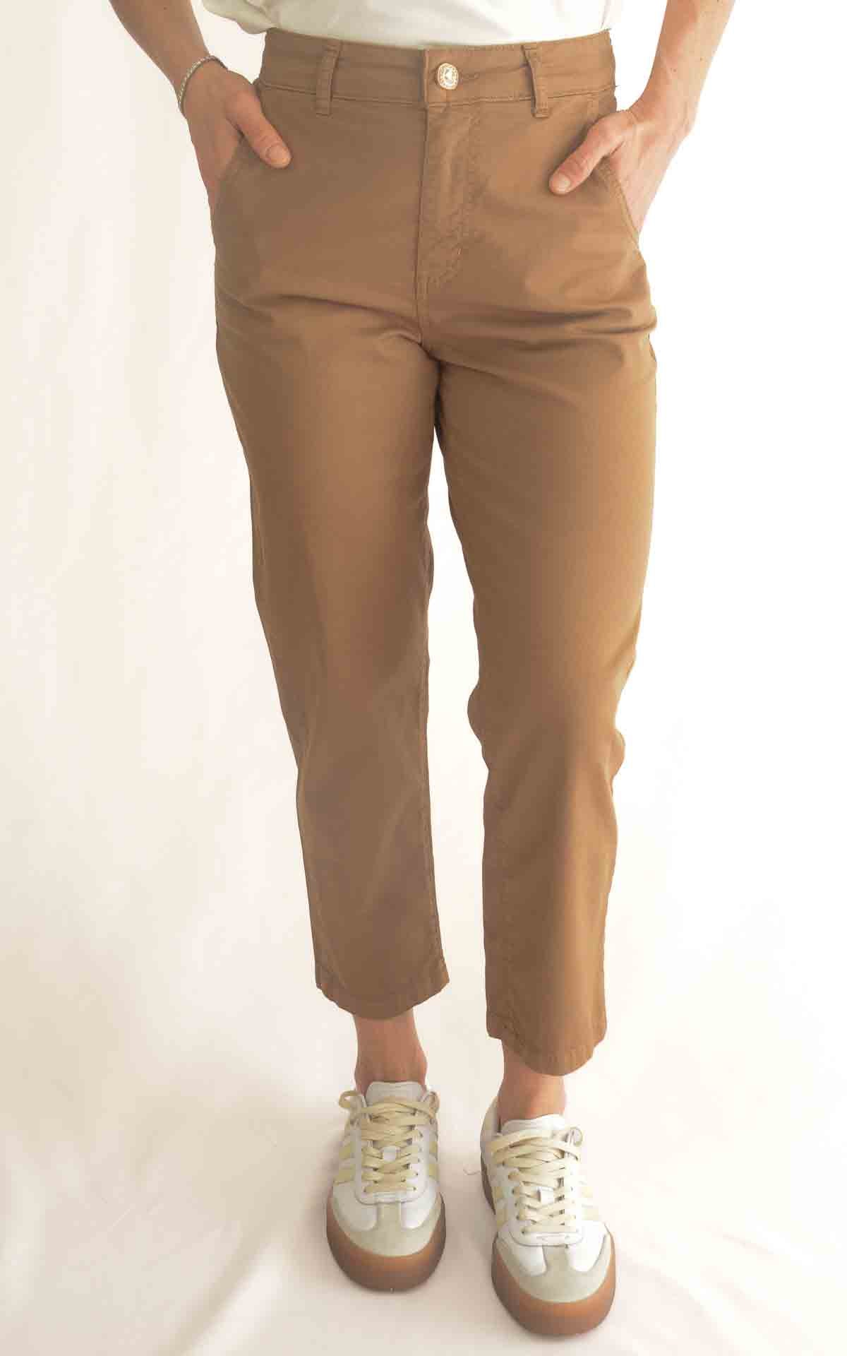 Eco - Pantalone - Pantalone regular bottone gioiello - Tabacco
