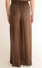Eco – Pantalone palazzo frange – Moro