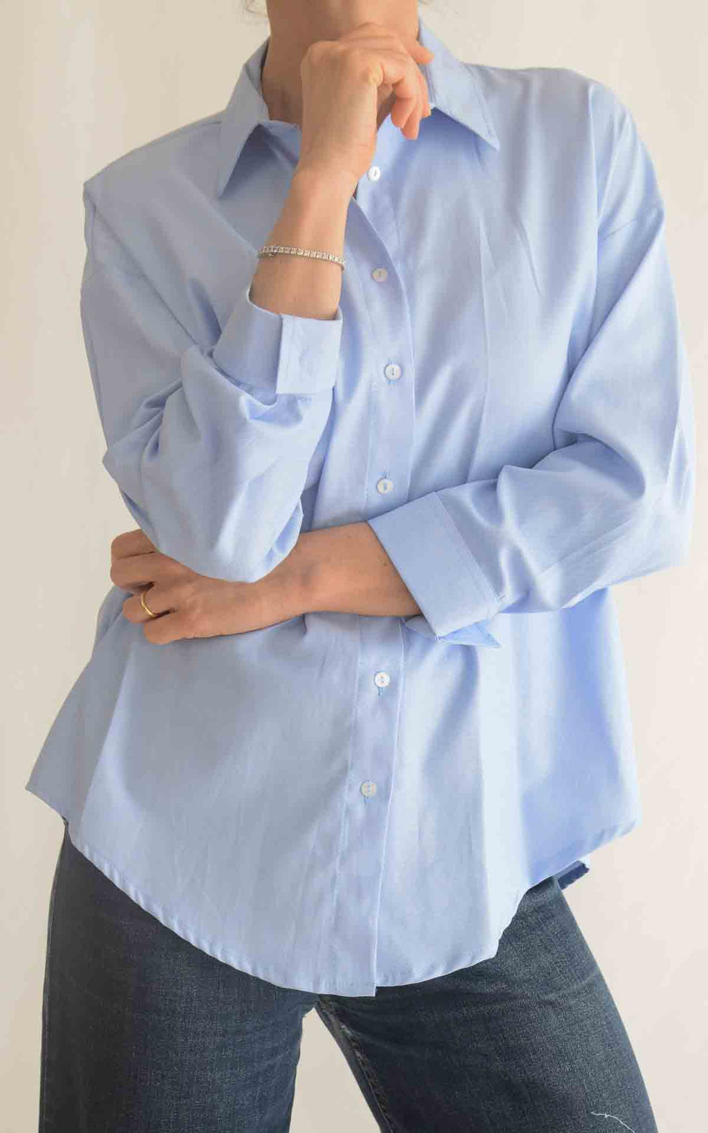 Eco - Camicia over - Celeste