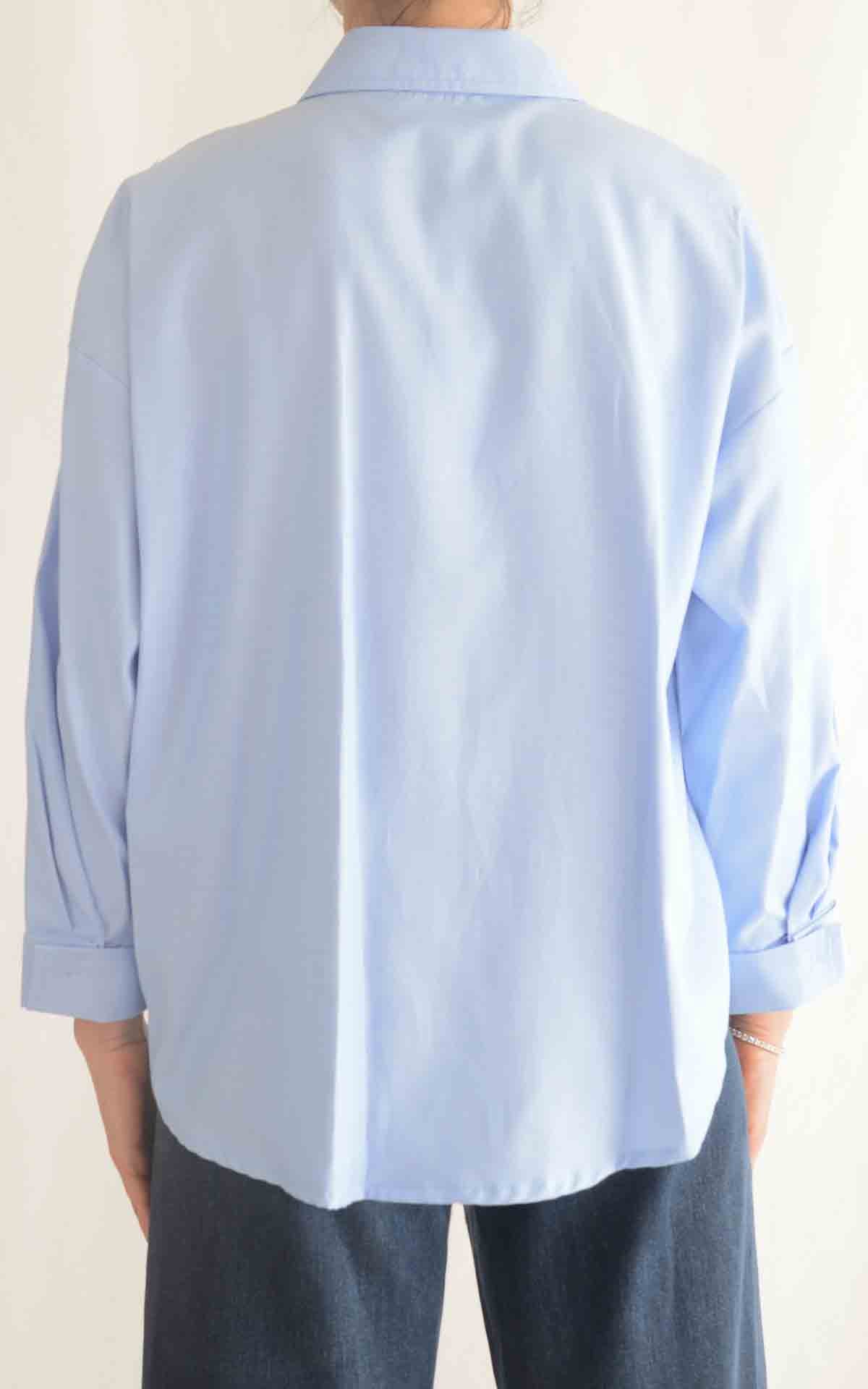 Eco - Camicia over - Celeste