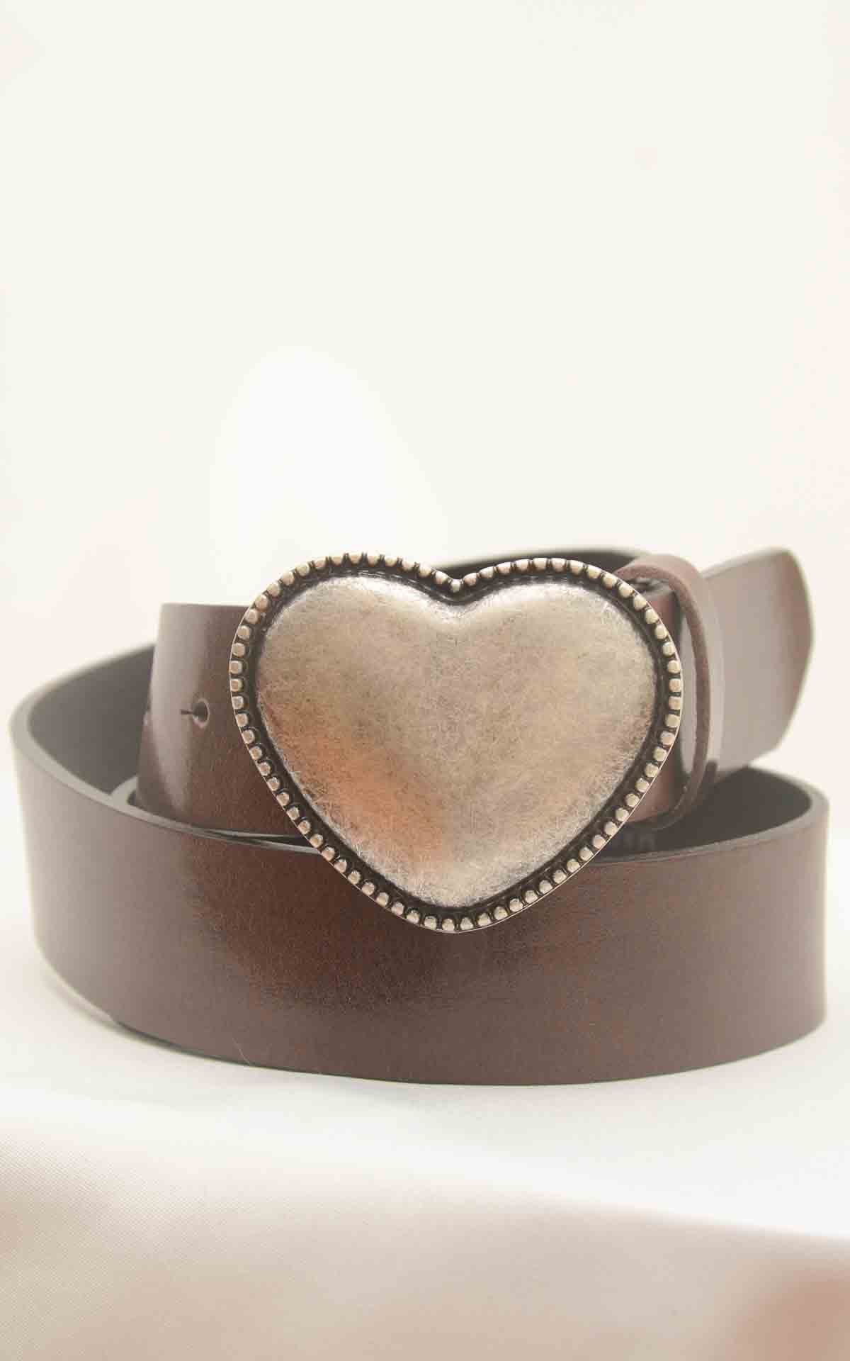 Susymix- Cintura fibbia cuore - Moro
