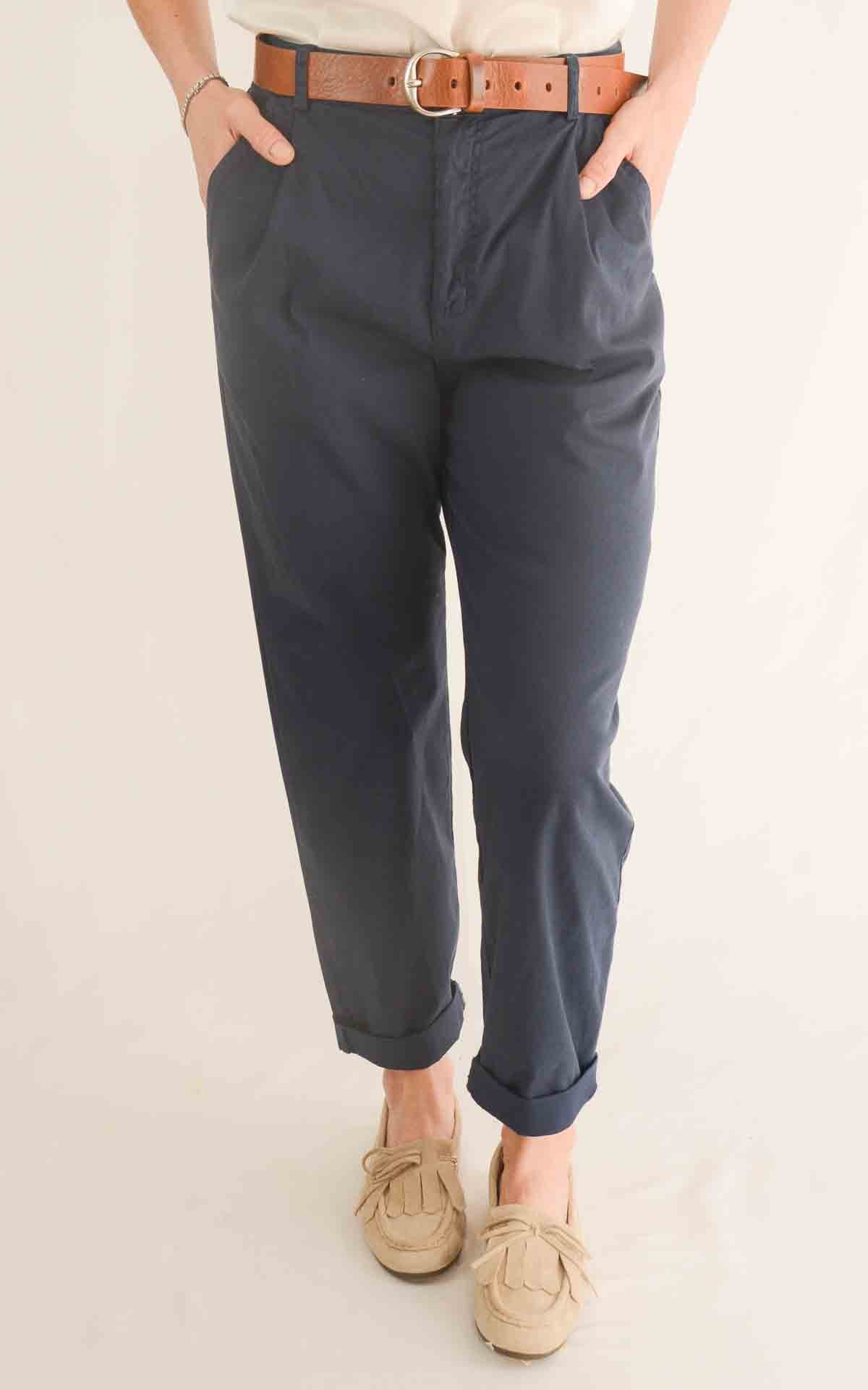 OFF-ON - Pantalone boyfriend Joelle S 26 - Blu navy