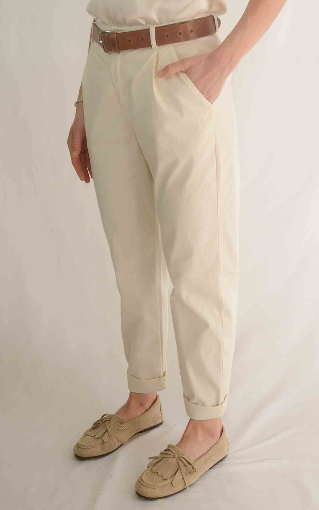 OFF-ON - Pantalone boyfriend Joelle S 26 - Burro