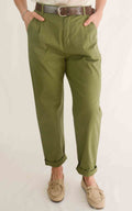 OFF-ON - Pantalone boyfriend Joelle S 26 - Verde olio