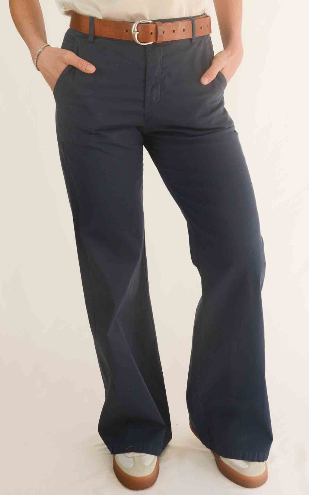 OFF - ON - Pantalone palazzo Betty S 26 - Blu