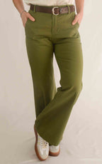 OFF - ON - Pantalone palazzo Betty S 26 - Verde