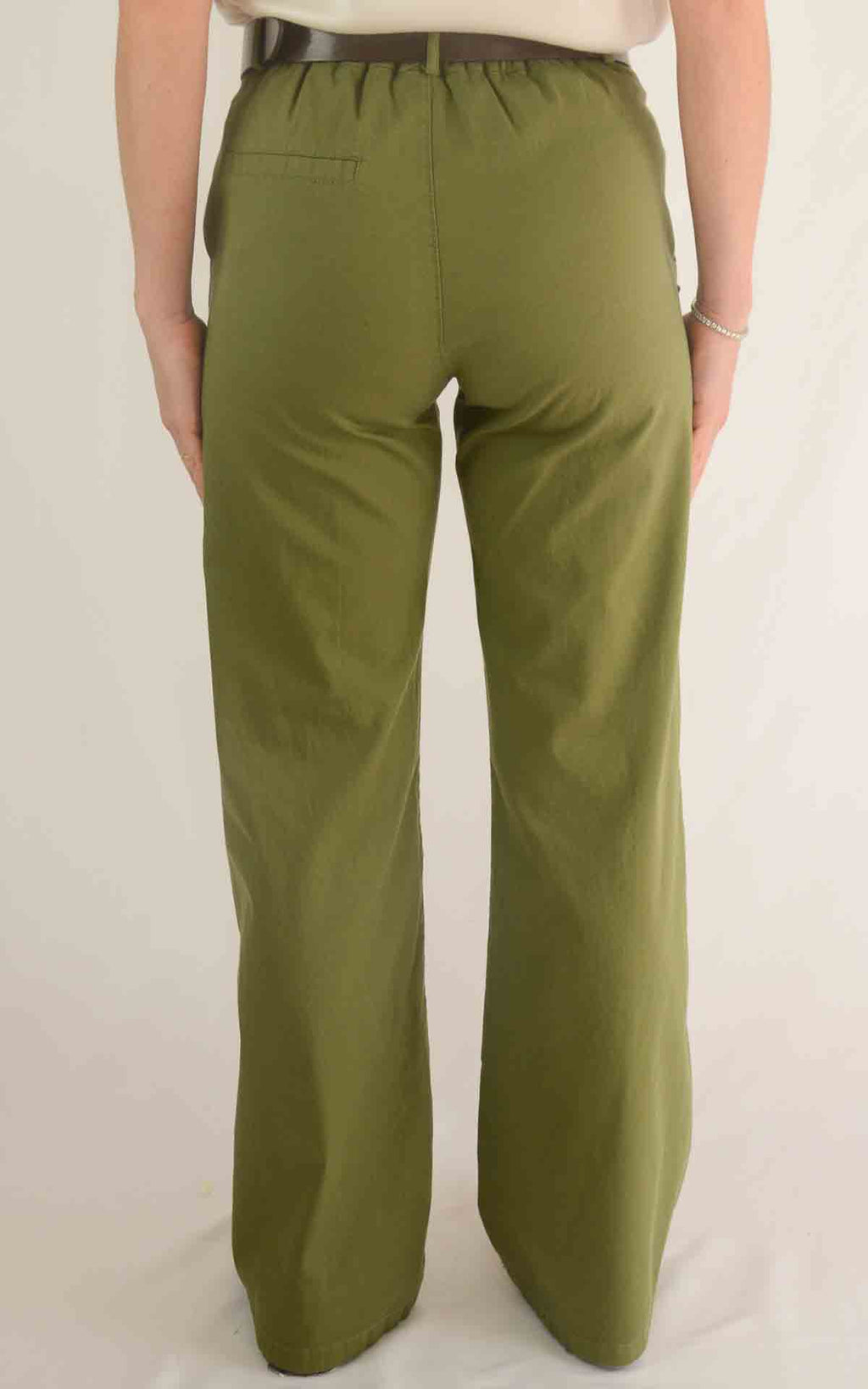 OFF - ON - Pantalone palazzo Betty S 26 - Verde