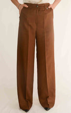 Eco – Pantalone palazzo – Tabacco